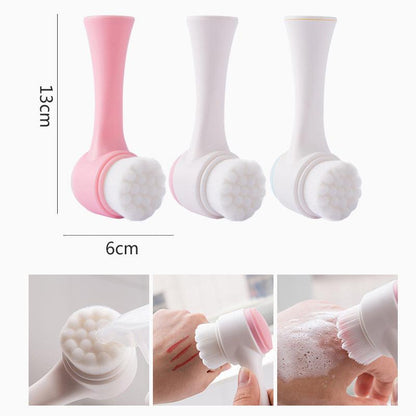 Facial Brush for Exfoliation and Double-Sided Cleansing Skin Care